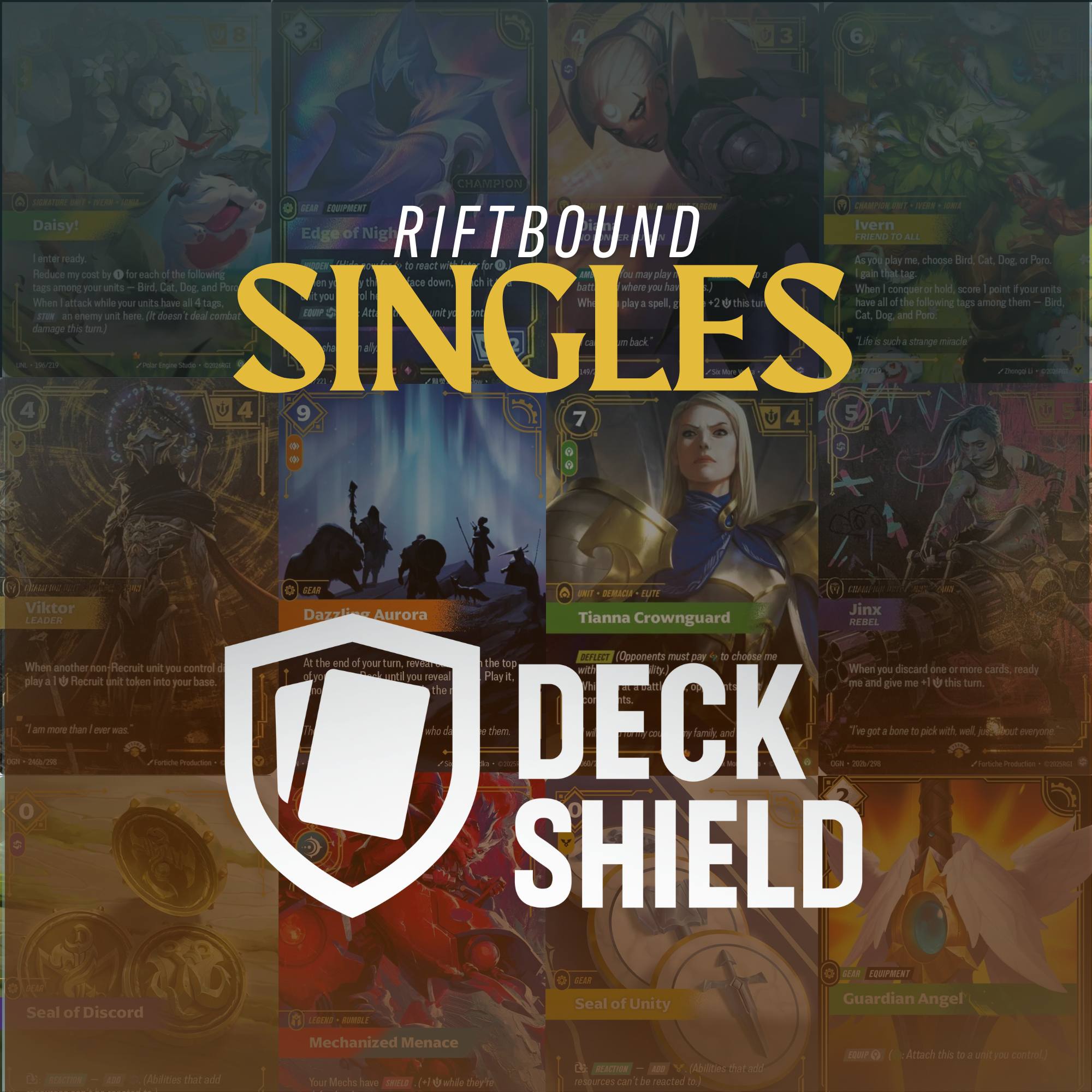 Singles Riftbound TCG | Cartas League of Legends – Deck Shield – Deck ...
