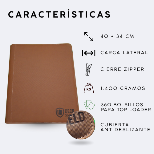 Carpeta para 360 Top Loader | 9 bolsillos por cara, 20 páginas