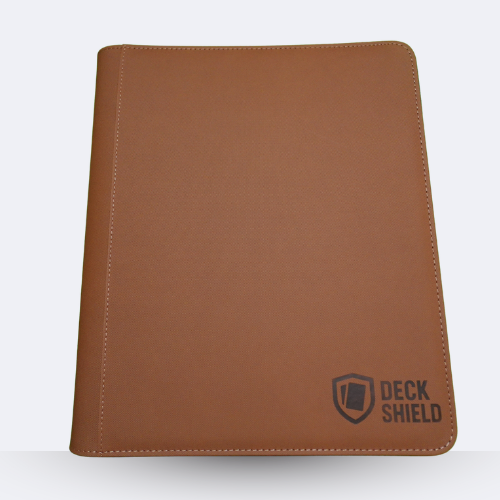 Carpeta Deck Shield café para 360 Top Loaders con 9 bolsillos por cara